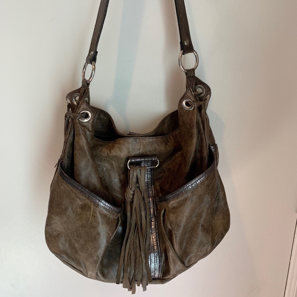 Laudi Vidni distressed Hobo shoulder bag